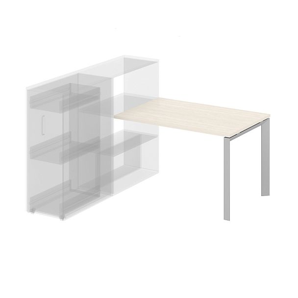 Стол приставной на металлокаркасе "Компьютерные столы"  ПК-ТНП-СТП114Х80-В2-940 дуб альпийский - Вид 1