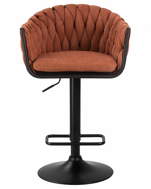 Стул барный DOBRIN LEON (оранжевая ткань (LAR 275-27)) - Вид 6