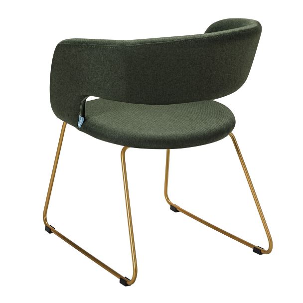 Кресло Hugs тёмно-зеленый/Линк золото - Вид 4