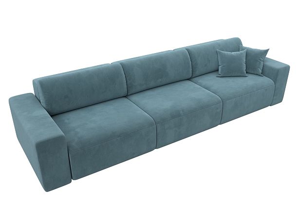 Диван прямой Лига-036 Классик Лонг Велюр бирюзовый - Вид 5