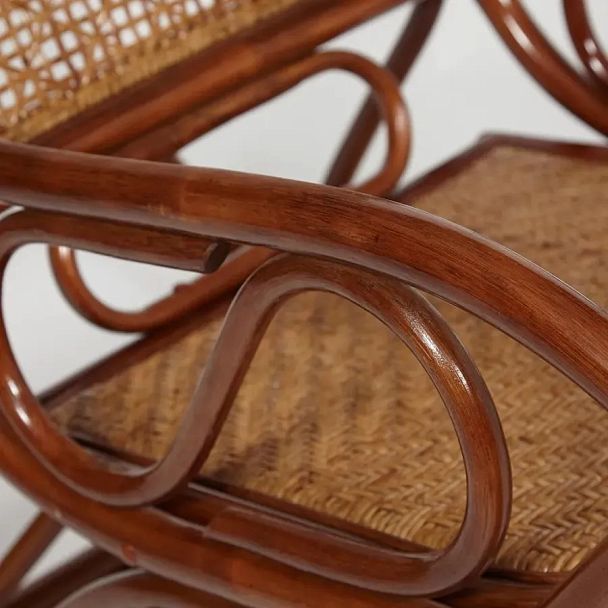 Кресло-качалка Милано/Milano (разборная) /без подушки/, ротанг top quality, Pecan (орех) - Вид 4
