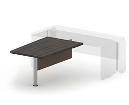 АККОРД / ACCORD RACR004-14x9 Брифинг (без опоры) 1420х900х750 Дуб Термо/Серый камень - Фото предпросмотра