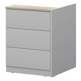 Модуль завершающий высокий левый СМР-21.8 Белый/Кронберг 825x880x1155 Ресепшен Смарт - Фото предпросмотра
