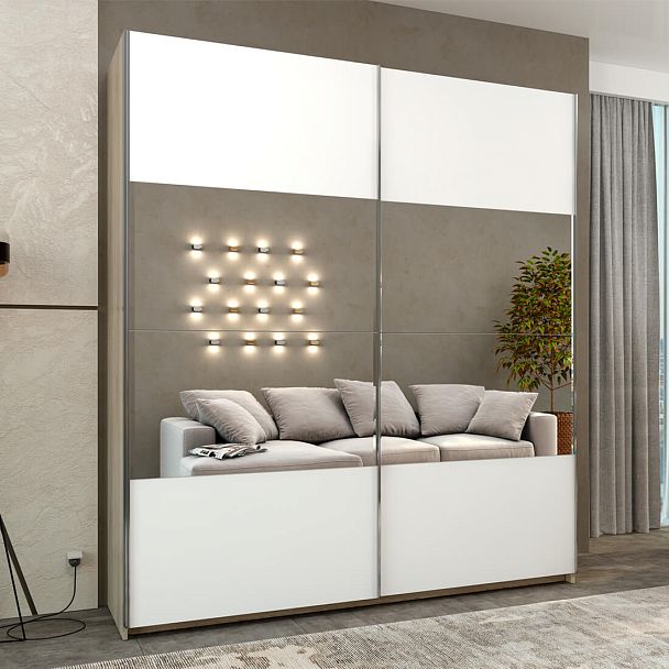 Fortune-4 2000х2300х650 сонома/сонома/белый+з.№1 - Вид 2