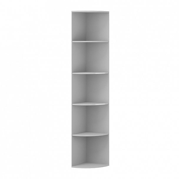 Стеллаж высокий угловой радиусный "Логистика" ПК-ЛОГ-СЖУ202Х35-В1-19 серый - Вид 1