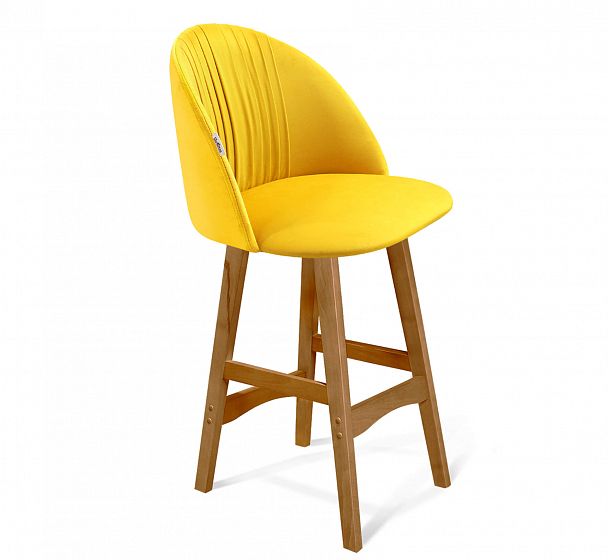 Стул полубарный Sheffilton SHT-ST35-1/S65-1 имперский желтый/светлый орех - Вид 2