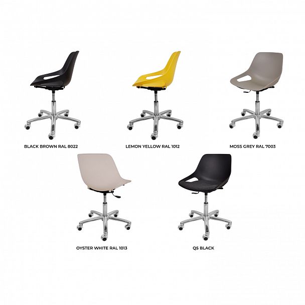 Стул "Q5 SW КРЕСЛО на  Крестовине CINA", желтый - Вид 5