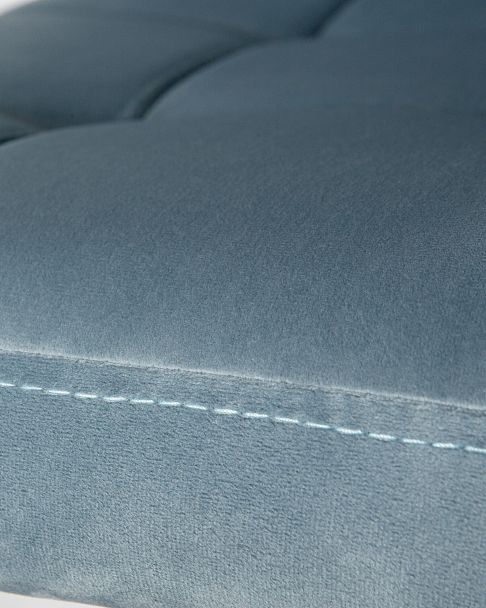 Стул барный DOBRIN KRUGER ARM (пудрово-голубой велюр (MJ9-74)) - Вид 8