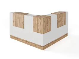 RTD093-170-V ТАНДЕМ / TANDEM Стойка ресепшн угловая 7-170 1700х1700х1200 Вотан - Фото предпросмотра