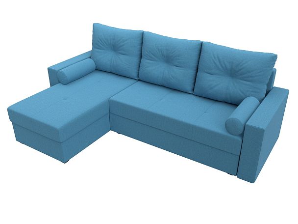 Диван угловой Верона Лайт левый угол Рогожка голубой - Вид 5