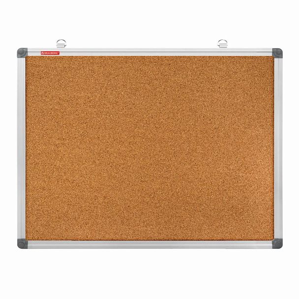 Доска пробковая для объявлений 45х60 см, алюминиевая рамка, BRAUBERG Extra, 238307 - Вид 2