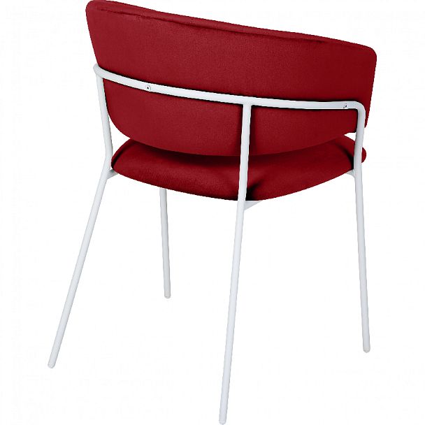 Стул кухонный Даксон бордовый велюр/белый - Вид 4