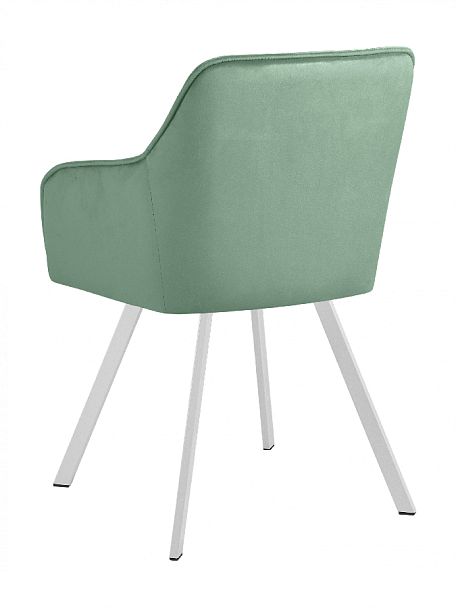 Кресло поворотное Мони, Confetti aquamarine/белый - Вид 6