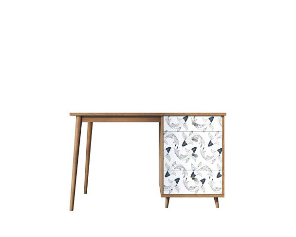 Стол рабочий Berber принт 36 с одной тумбой арт BB31/Print_36 - Вид 1