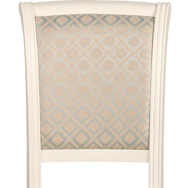 Стул деревянный с мягким сиденьем Арктос Слоновая кость/Бирюзовый жаккард - Вид 7