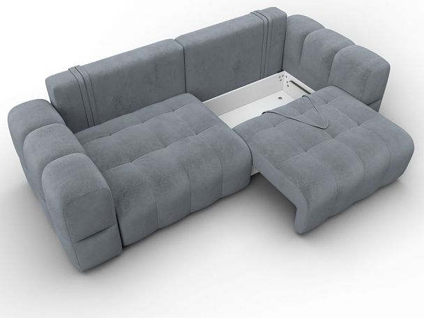 Диван прямой Лига-110 НПБ Велюр серый - Вид 8