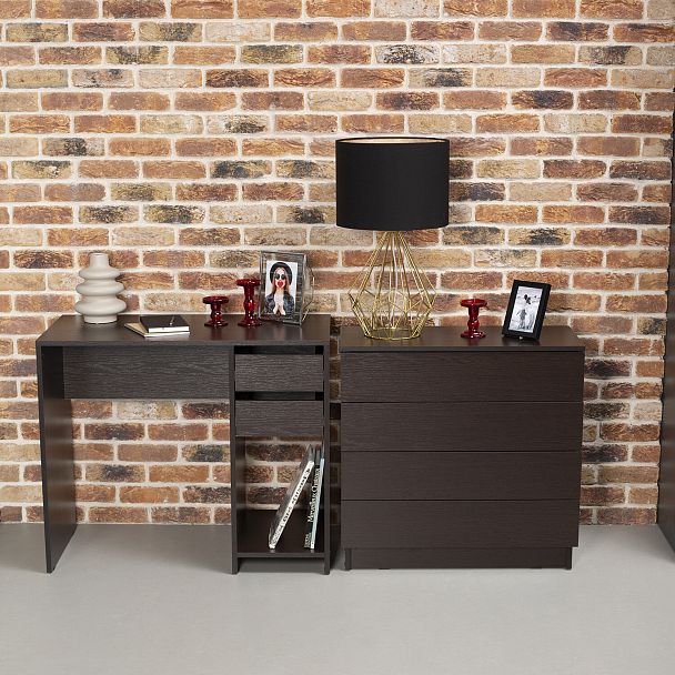 Стол письменный/компьютерный BRABIX "Scandi CD-017", 900х450х750 мм, 2 ящика, венге, 641896, ЦБ013706-3 - Вид 14