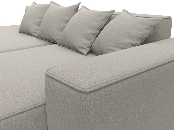 Диван угловой Лига-065 угол правый Рогожка бежевый - Вид 4