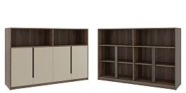 Шкаф средний с нишей Artwood 176,2x45x114,2 орех дижон - Фото предпросмотра