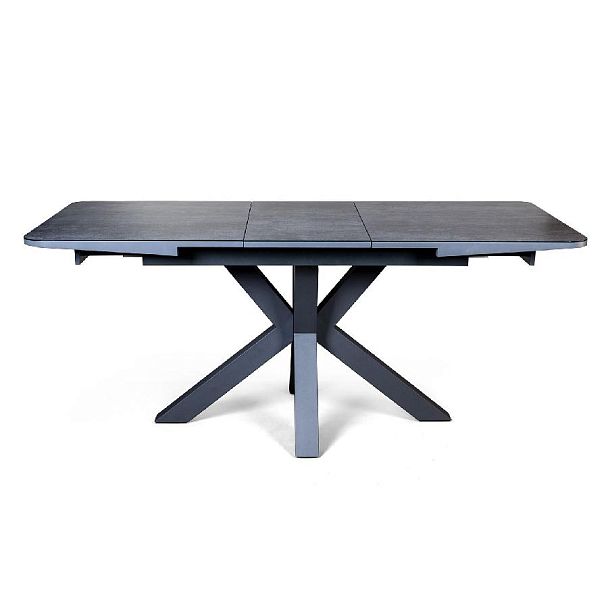 Стол раскладной Lincoln (160+40 см) глазурованное стекло черный - Вид 7