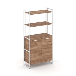 Rift Шкаф 4 ниши широкий RF.SS-44 Дуб Табак/Металл Белый 798*396*1648 - Фото предпросмотра