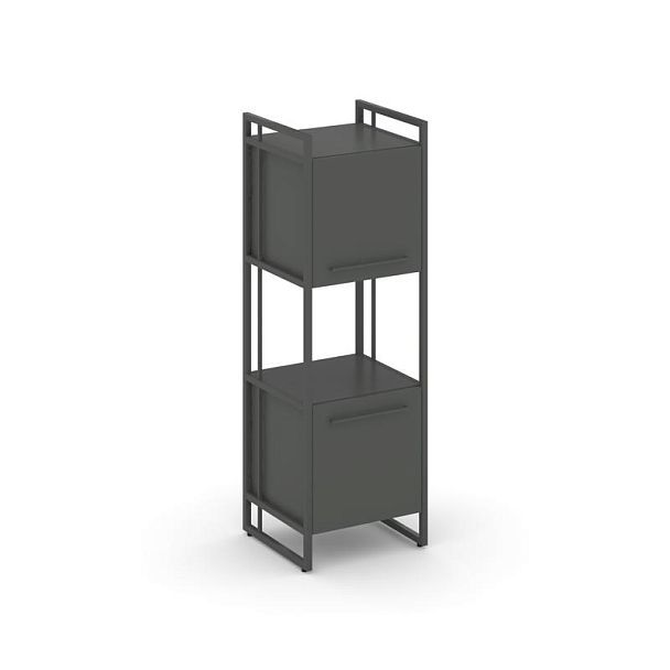 Rift Шкаф 3 ниши узкий RF.SU-33 (U) Антрацит/Металл Антрацит 420*396*1286 - Вид 1