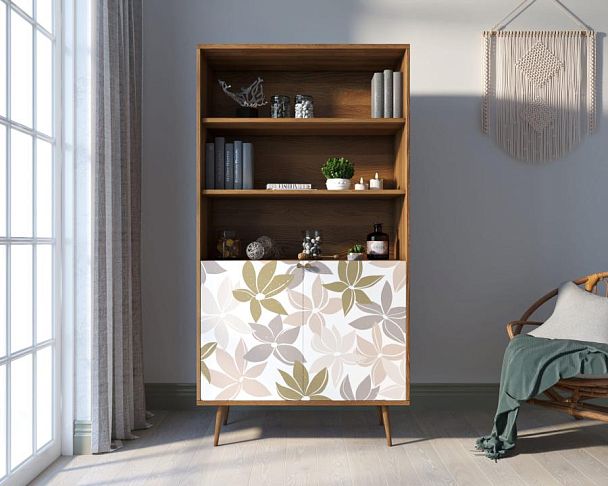 Стеллаж с дверками Berber принт 27 арт BB26/Print_27 - Вид 5
