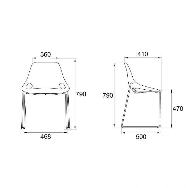 Стул Q5 (пруток), черный, стопируемый - Вид 13