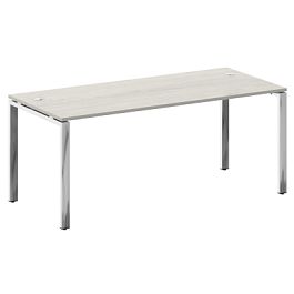 Metal System Direct Стол рабочий руководителя на П-обр. м/к БП.СРР-5.8 Дуб наварра/Нерж. сталь 1800*800*750 - Фото предпросмотра