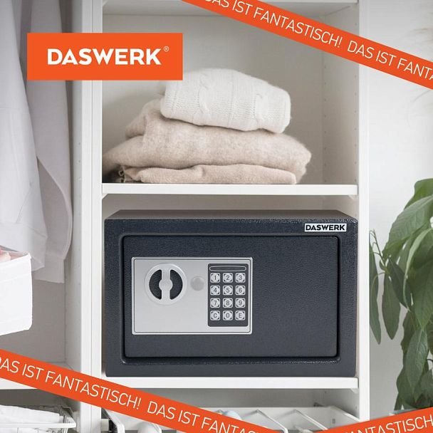 Сейф мебельный DASWERK SC-200EL (200х310х200 мм), электронный замок, графит, 291341 - Вид 19