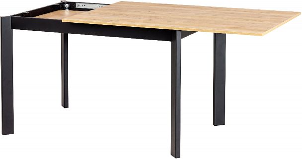 Стол деревянный кухонный раскладной Стил 110(150)*70 Дуб Крафт золотой/Черный - Вид 5