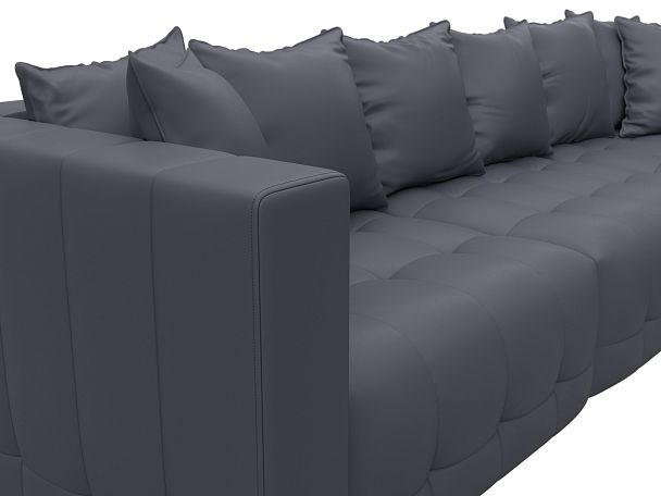 Диван угловой Лига-052 НПБ Лонг угол универсальный Экокожа серый - Вид 4