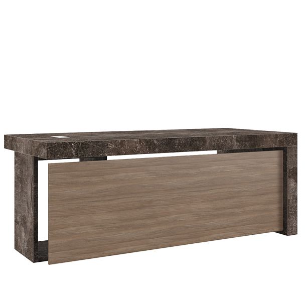 Стол письменный B-tone 200x90x78 дуб урбан бетон темный - Вид 1