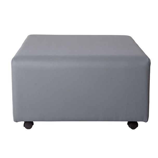 Пуф П74, экокожа galaxy light grey, мебельные колеса - Вид 3