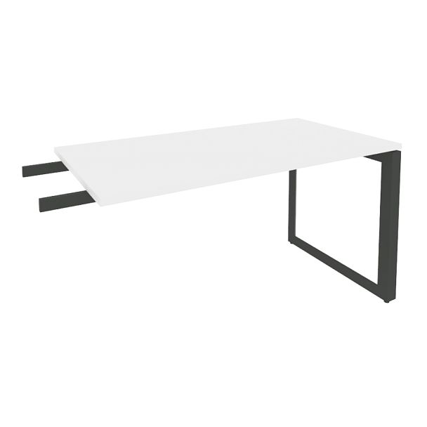 Onix Direct Брифинг-приставка на О-образном м/к O.MO-BR-13 Белый бриллиант/Антрацит металл 1380*720*750 - Вид 1