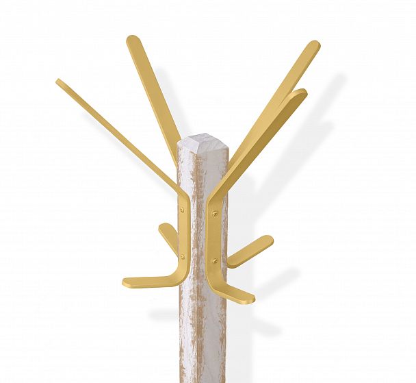 Вешалка Sheffilton Альберо SHT-CR20 напольная белый зол.патина/золото - Вид 3