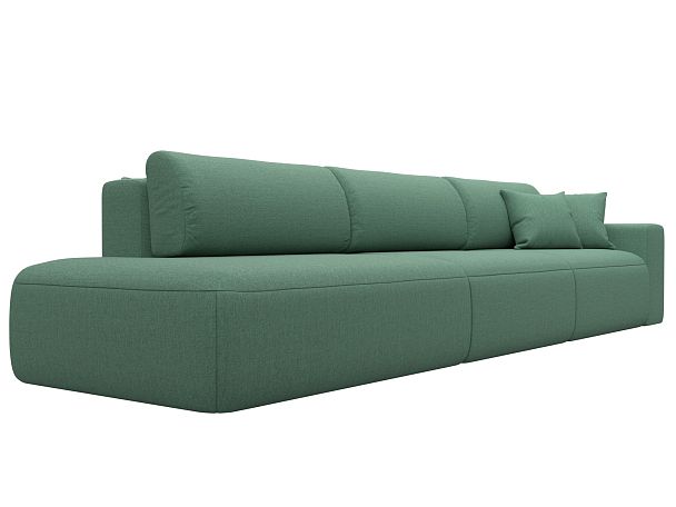 Диван прямой Лига-036 НПБ Модерн Лонг подлокотник справа Рогожка зеленый - Вид 3