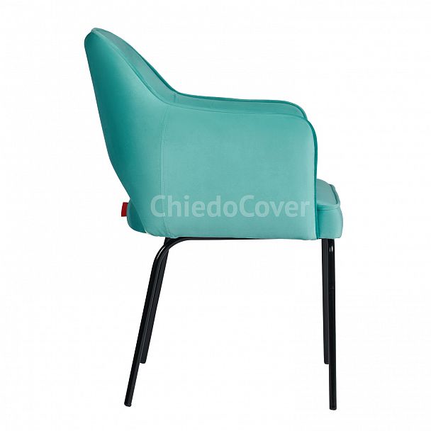 Стул Роза, вельвет голубой, металлические ножки - Вид 4