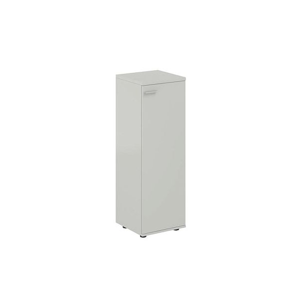 Шкаф средний 400х400х1200, 1 дв., з.ст HDF, правый / корпус: серый бархат; фасад: серый бархат Сигма / Sigma - Вид 1