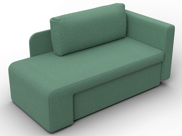 Кушетка Лига-097 Рогожка зеленый - Вид 6