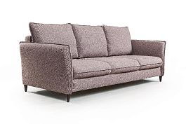 Hans диван-кровать прямой с подлокотниками рогожка серый - Фото предпросмотра