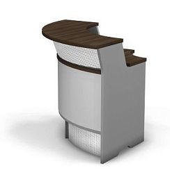 Стойка угловая высокая без выреза Берлин Орех Вармия РУ90 - Фото предпросмотра