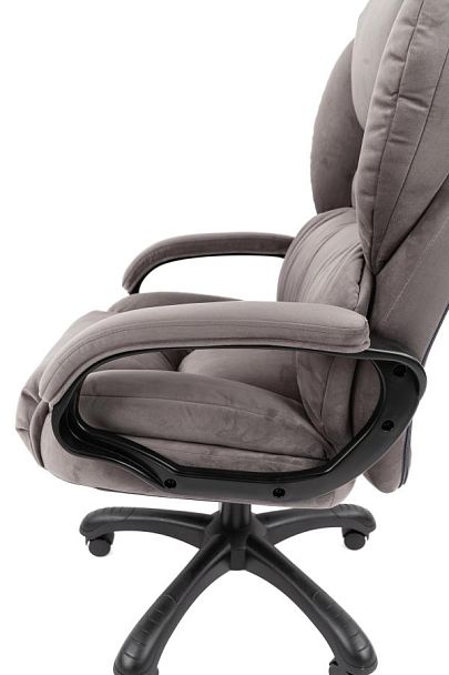 Кресло Chairman Home 434 Россия ткань Т-55 серый (черный пластик) - Вид 13