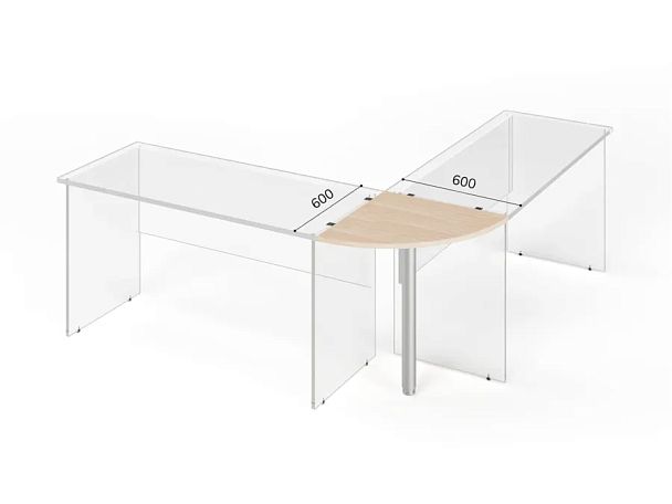 ЛАЙТ / LIGHT RLG012-6x6 Угловой сектор 60x60x2,2 Дуб Сонома - Вид 2