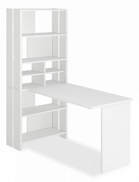 Стол компьютерный Домино Лайт СТЛ-ОВХ+С120Прям без тумбы Белый - Вид 1