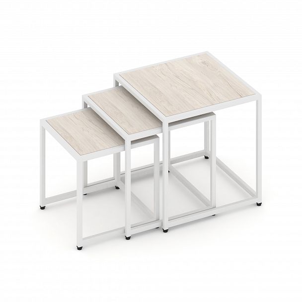 Стол журнальный "Loft" VR.L-SJK-50 Денвер Светлый/Белый - Вид 4