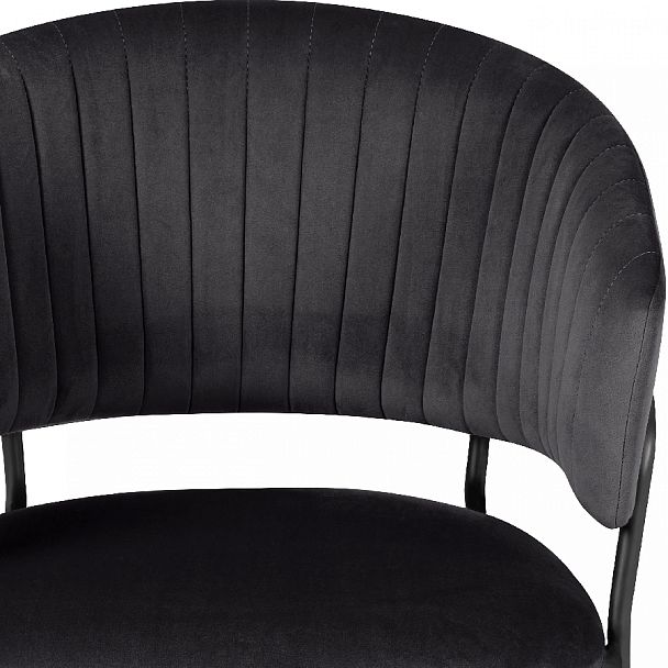 Комплект кухонных стульев Даксон черный велюр/черный, 2 шт. - Вид 7