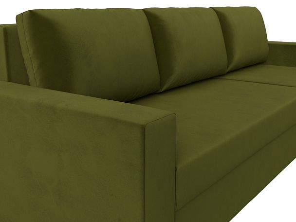 Угловой диван Траумберг Лайт правый (полностью микровельвет зеленый) - Вид 4