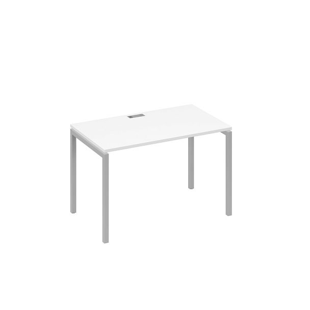 Стол письменный на металлокаркасе DUE A4 А4 Б2 013 БП белый премиум / металлокаркас серый - Вид 1