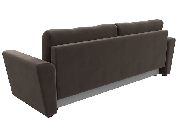 Диван прямой Амстердам Лайт (полностью велюр коричневый) - Вид 6